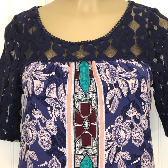 Anthropologie Lace Floral Tunic Top Dress Small - Picture 4 of 13